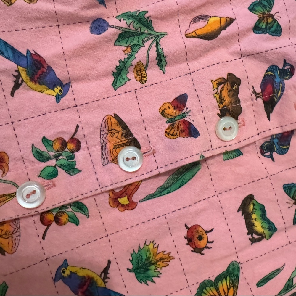 🌸 VINTAGE Rebel Kids Pink Nature Print Dress - Size 6 🌸 - Picture 4 of 5